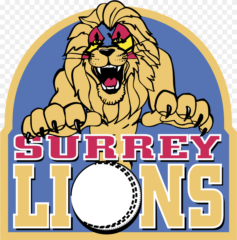 Surrey Lions Logo Surrey Lions, Animal, Lion, Mammal, Wildlife Free Transparent Png