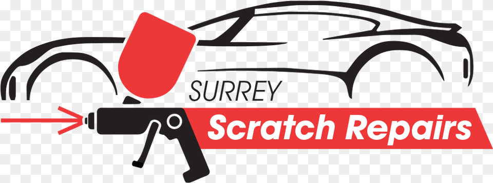 Surrey Scratch Repair Sports Car Outline Clipart Logo Repair Car, Transportation, Vehicle, Firearm, Weapon Free Png Download