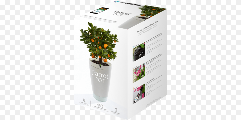 Surround Yourself With Beautiful Plants Parrot Flower Power Self Watering Pot And Plant Sensor, Advertisement, Poster, Potted Plant, Food Free Transparent Png