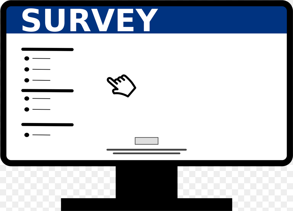 Survey Online Monitor Icon Survey Clipart, Text, Envelope, Mail Free Png