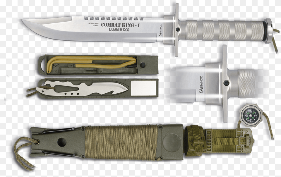 Survival Knife Albainox Combat King I Luminox Combat King, Blade, Dagger, Weapon, Gun Png Image