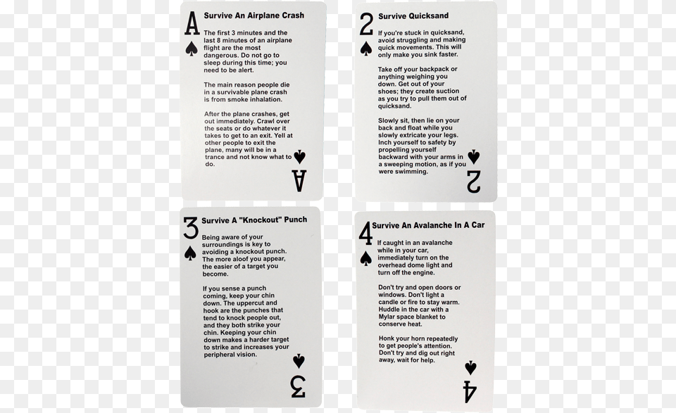 Survival Tips Playing Cardsclass Lazyload Lazyload Survival Frog Cards, Text, Page, Symbol, Menu Png Image