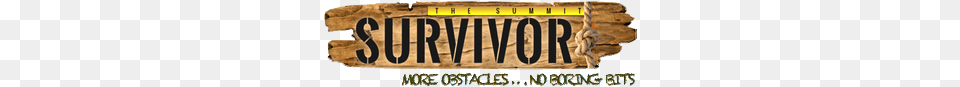 Survivor Logo Btl Sml Wood, License Plate, Transportation, Vehicle, Scoreboard Png Image