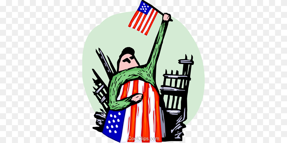 Survivor Of Terror Attacks Royalty Vector Clip Art, American Flag, Flag, Adult, Female Free Transparent Png