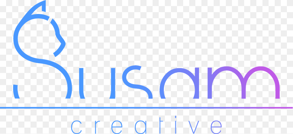 Susam Horizontal Separator Creative Blue Purple Gradient, Logo, Light Png Image