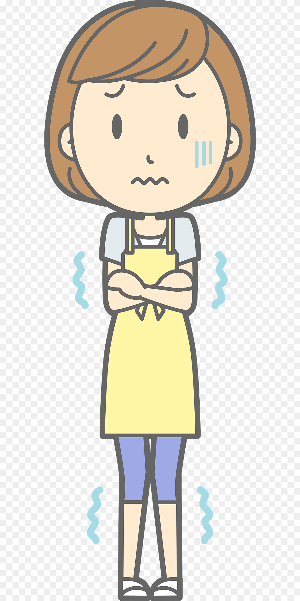 Susan Woman Is Cold And Shivering Clipart, Book, Comics, Publication, Person Free Transparent Png
