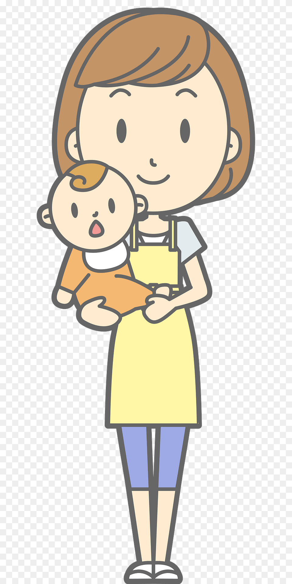Susan Woman Is Holding A Baby Clipart, Book, Comics, Publication, Person Png Image