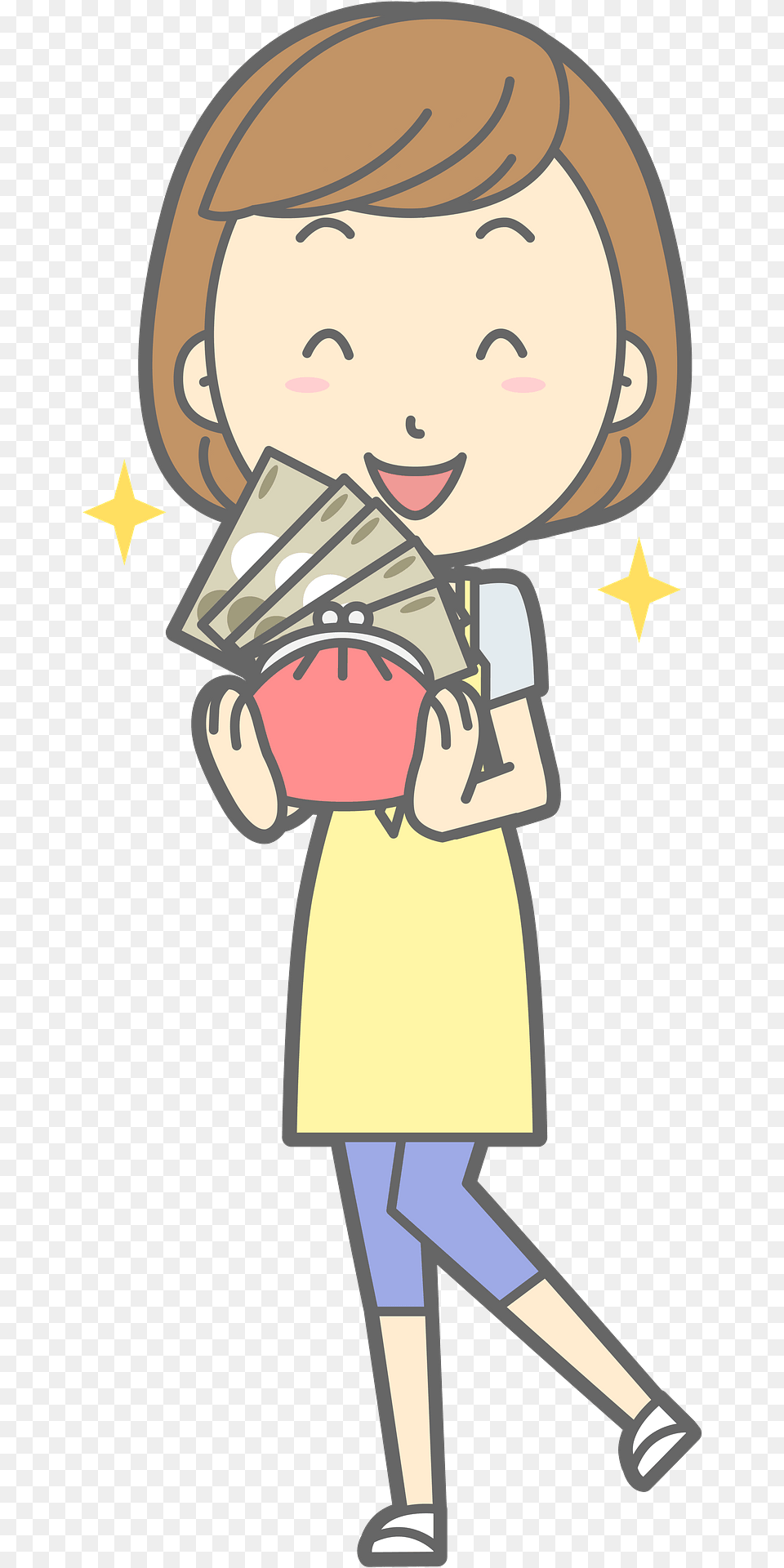 Susan Woman Is Rich With Money Clipart, Book, Comics, Publication, Clothing Png Image