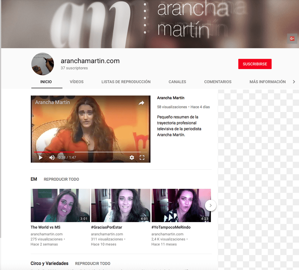 Suscrbete A Mi Canal De Youtube Youtube, File, Webpage, Adult, Female Free Png