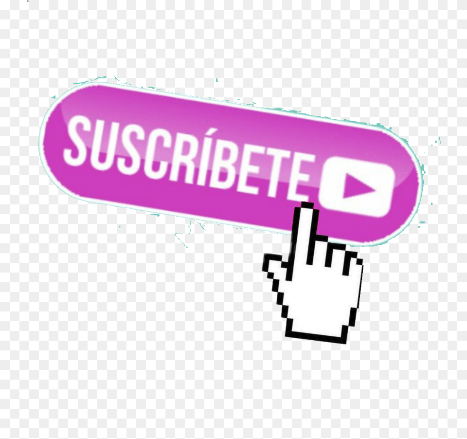 Suscribete Rosa Suscribete Youtube, Sticker Free Png Download