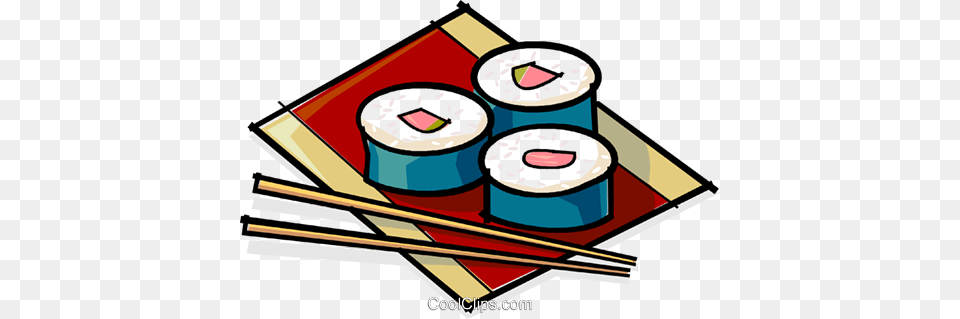 Sushi And Chopsticks Royalty Vector Clip Art Illustration, Dish, Food, Meal, Grain Png Image
