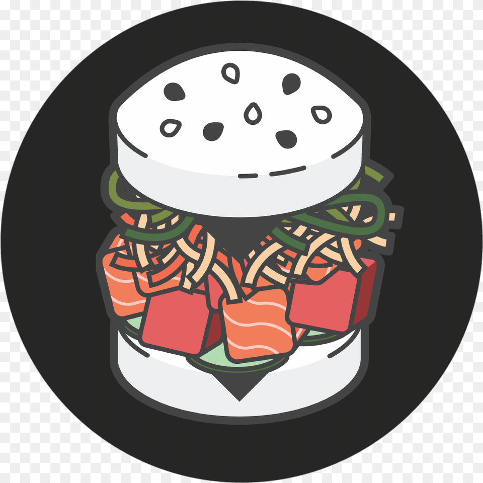 Sushi Burger Cartoon, Jar, Disk Free Png Download