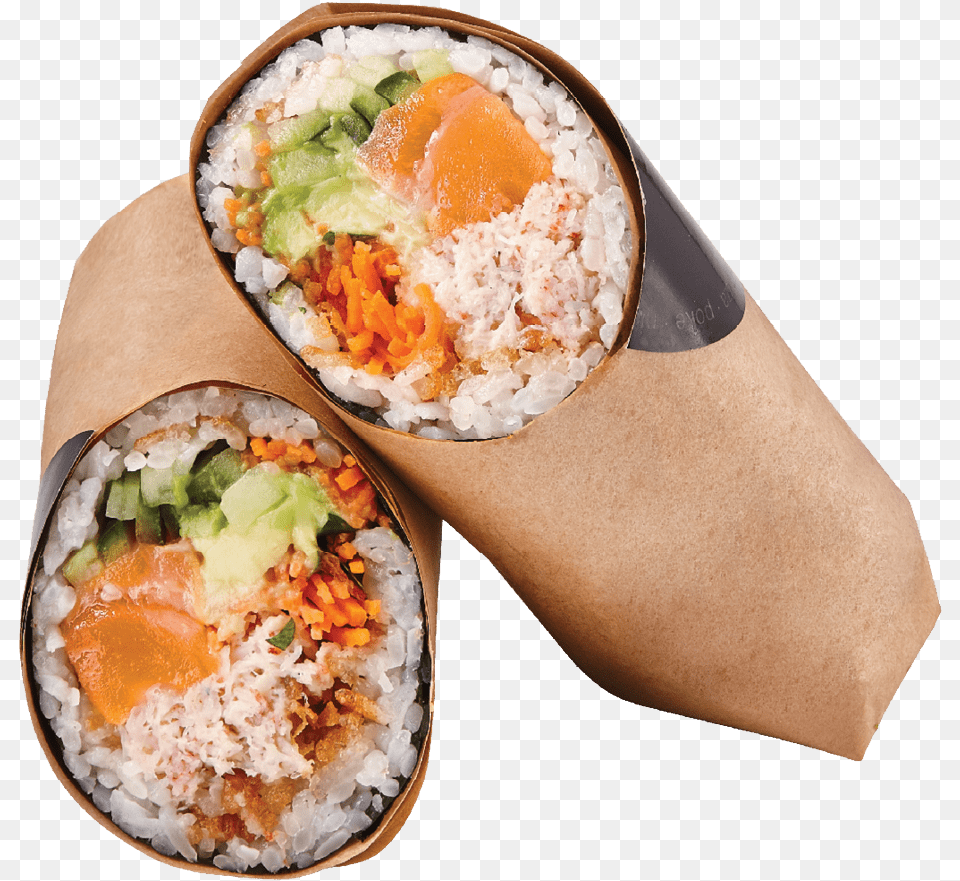 Sushi Burrito, Food, Meal, Sandwich Wrap, Dish Free Png