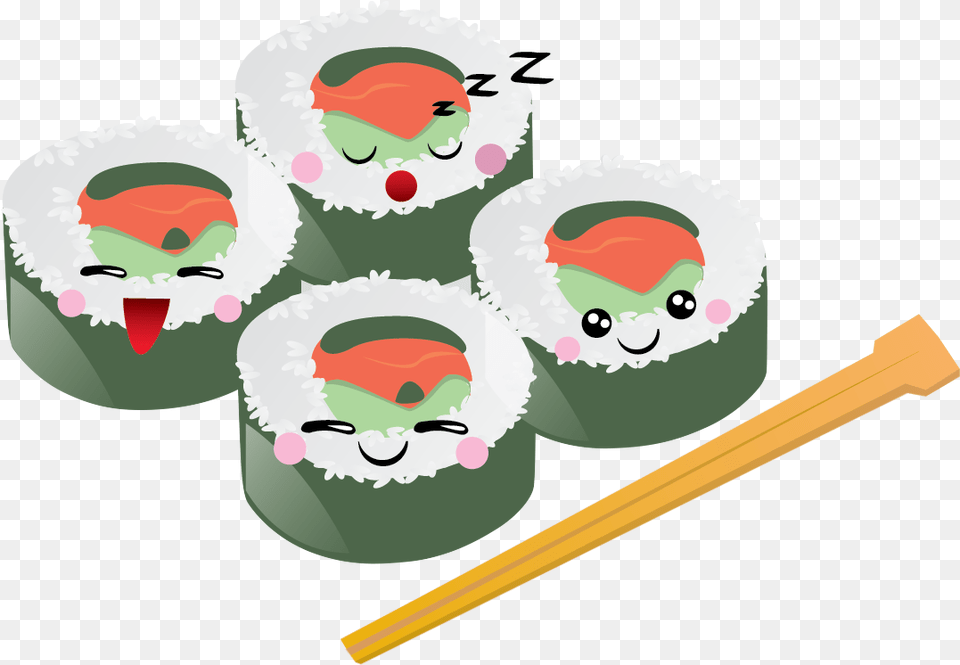 Sushi Cartoon No Background, Dish, Food, Meal, Grain Free Png Download