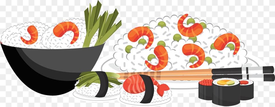 Sushi Clipart Food, Dish, Meal, Produce, Grain Free Transparent Png