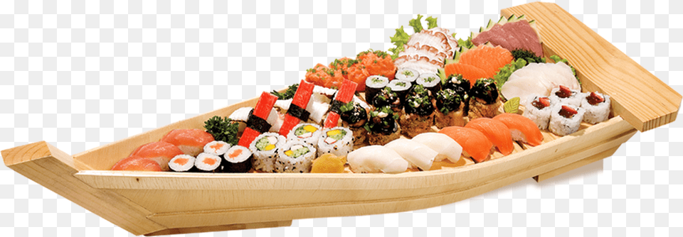 Sushi E Sashimi Barca Comida Japonesa, Dish, Food, Lunch, Meal Free Transparent Png