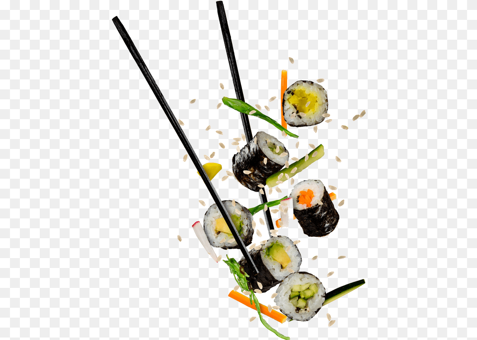 Sushi Falling Hd Sushi, Dish, Food, Meal, Grain Free Png