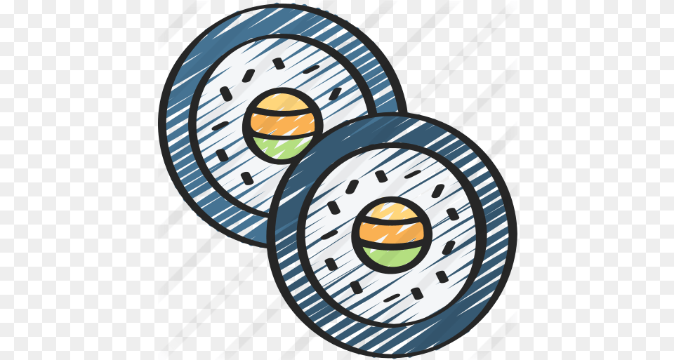 Sushi Food Icons Circle, Dish, Meal, Sphere, Machine Png Image