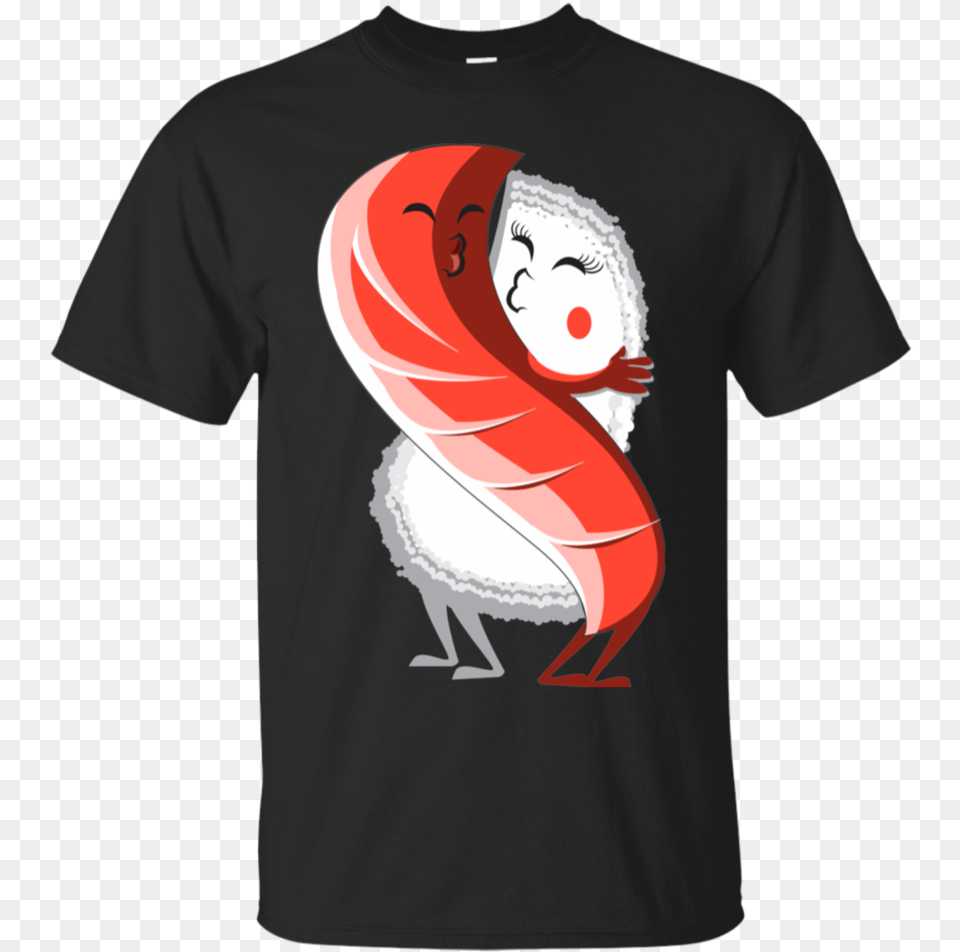 Sushi Hug Cute Kawaii Illustrative Graphic 100 Cotton Day Of Dead Basketball, Clothing, T-shirt, Face, Head Free Png