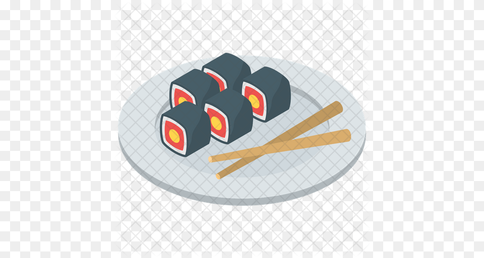 Sushi Icon California Roll, Dish, Food, Meal, Grain Free Png Download