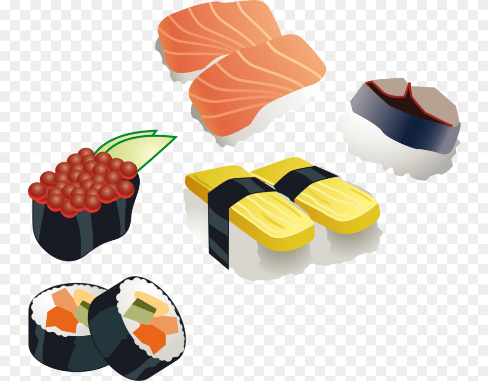 Sushi Japanese Cuisine Bento Tamagoyaki Sashimi, Dish, Food, Grain, Meal Free Png