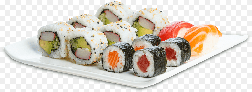 Sushi Japanese Cuisine Philadelphia Roll Toast California Sushi, Dish, Meal, Food, Plate Free Png