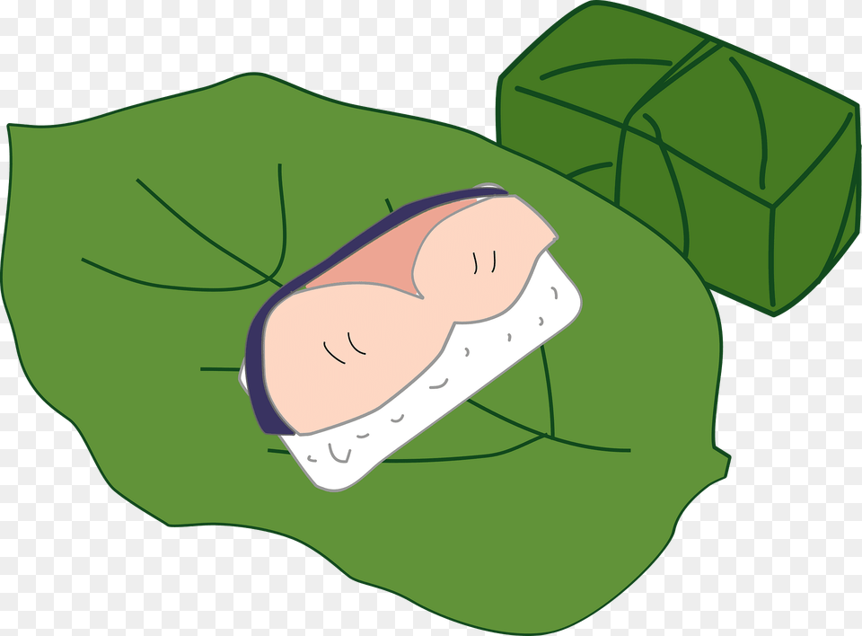 Sushi Japanese Food Clipart, Green, Person, Sleeping Png