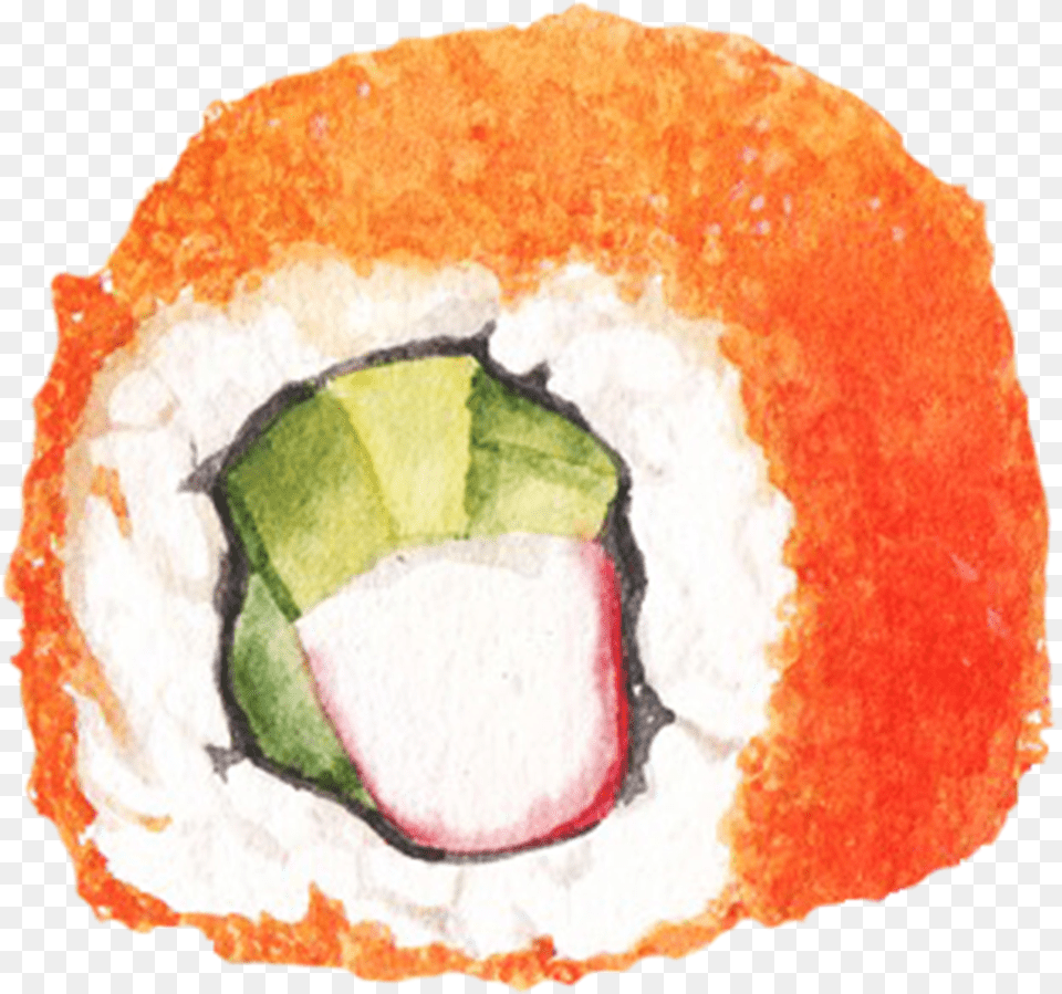 Sushi Japanese Food Watercolor By We Studio Transparent, Dish, Meal, Grain, Produce Png Image