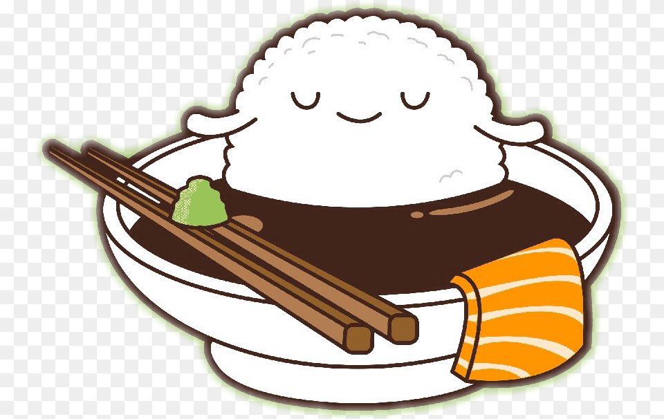 Sushi Kawaii Clipart Cartoon Cute Food Sushi, Meal, Cream, Dessert, Ice Cream Free Transparent Png