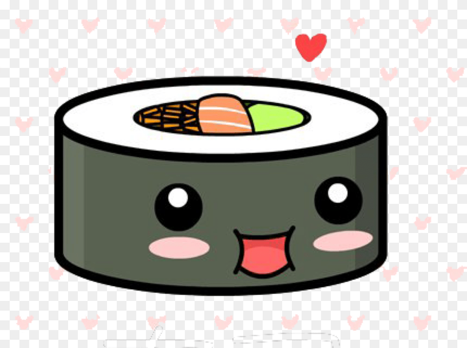 Sushi Kawaiifood Freetoedit, Food, Meal, Dish, Disk Free Transparent Png