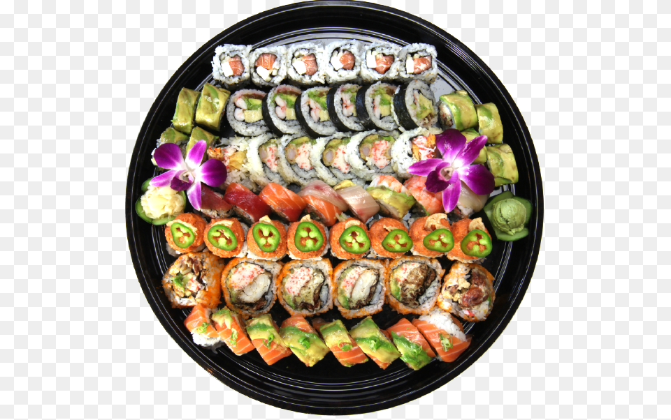 Sushi Platter Sushi Tray In, Dish, Food, Meal, Plate Free Png Download