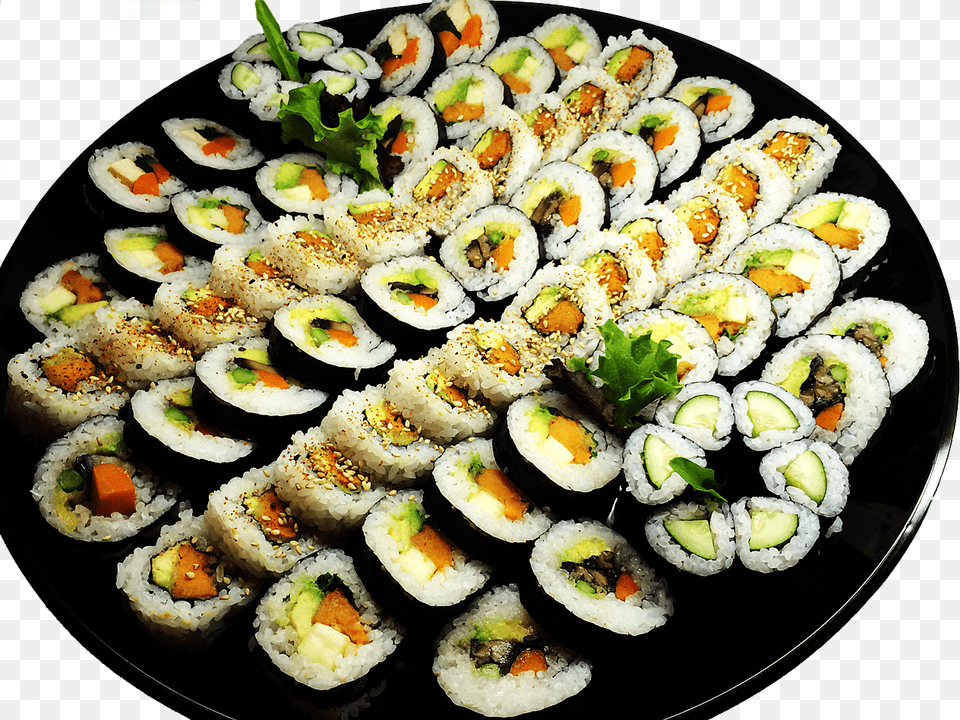 Sushi Platters Beautifully, Dish, Food, Meal, Plate Free Transparent Png