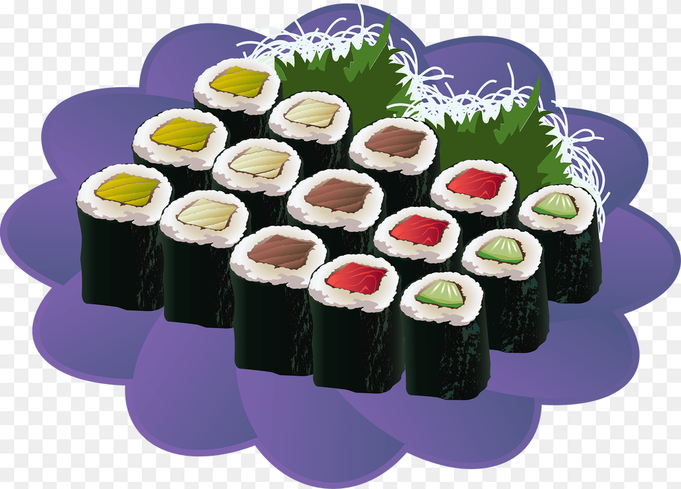 Sushi Roll Food Clipart, Meal, Dish, Rice, Produce Free Png Download