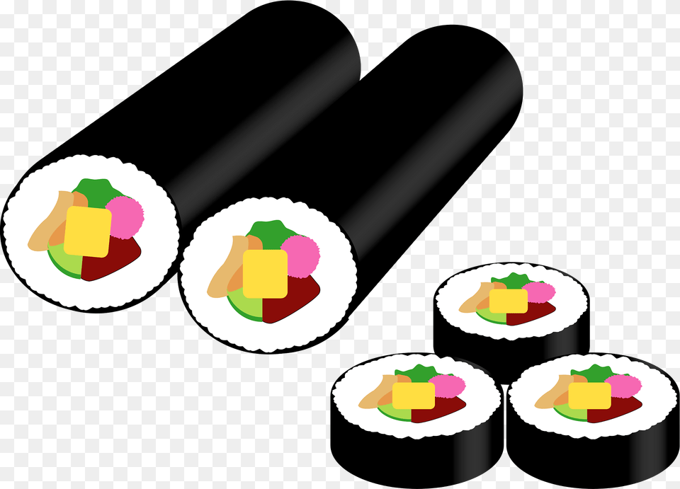 Sushi Roll Japanese Food Clipart, Dish, Meal, Grain, Produce Free Transparent Png