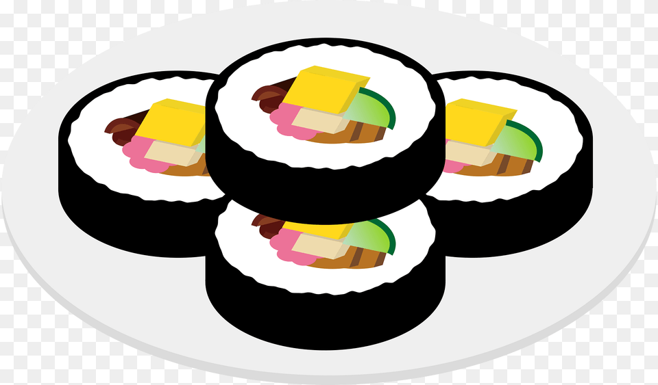 Sushi Roll Japanese Food Clipart, Dish, Meal, Grain, Produce Free Png
