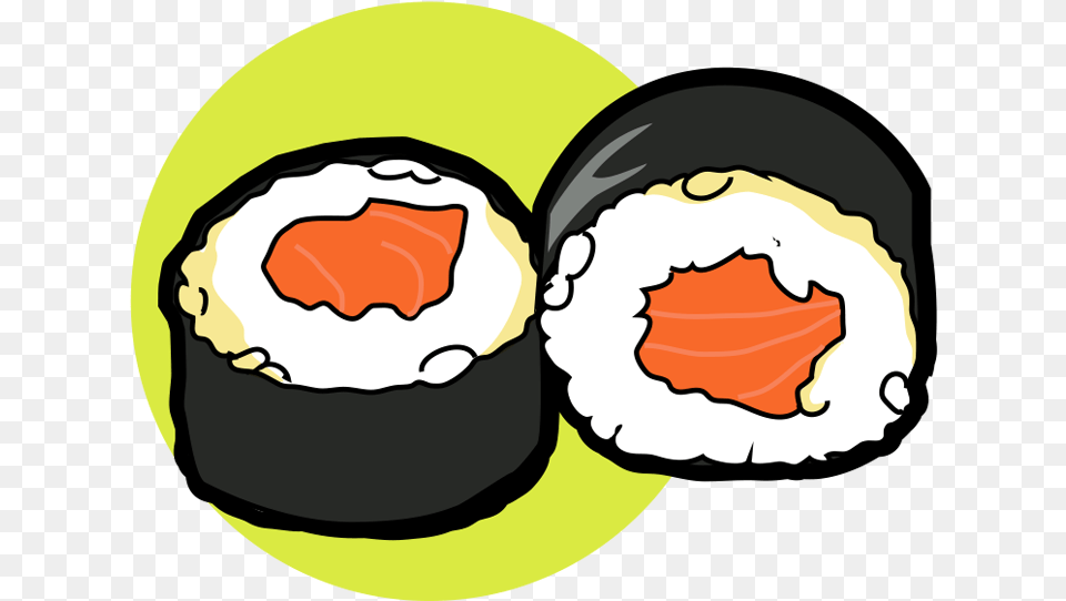 Sushi Roll Social Video Clipart Full Size Clipart California Roll, Dish, Rice, Food, Grain Png