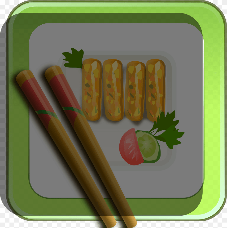 Sushi Rolls And Chopsticks On A Plate Clipart, Food, Lunch, Meal, Dish Free Transparent Png