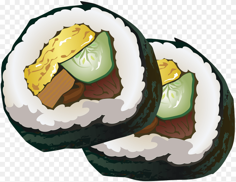 Sushi Rolls Clipart, Meal, Dish, Food, Grain Png Image