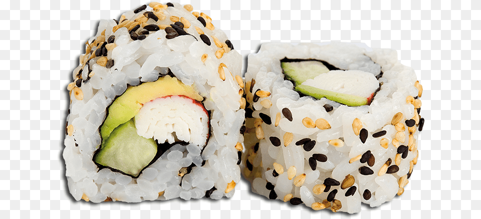 Sushi Rolls Inside Out California Sushi Roll, Food, Meal, Dish, Rice Png