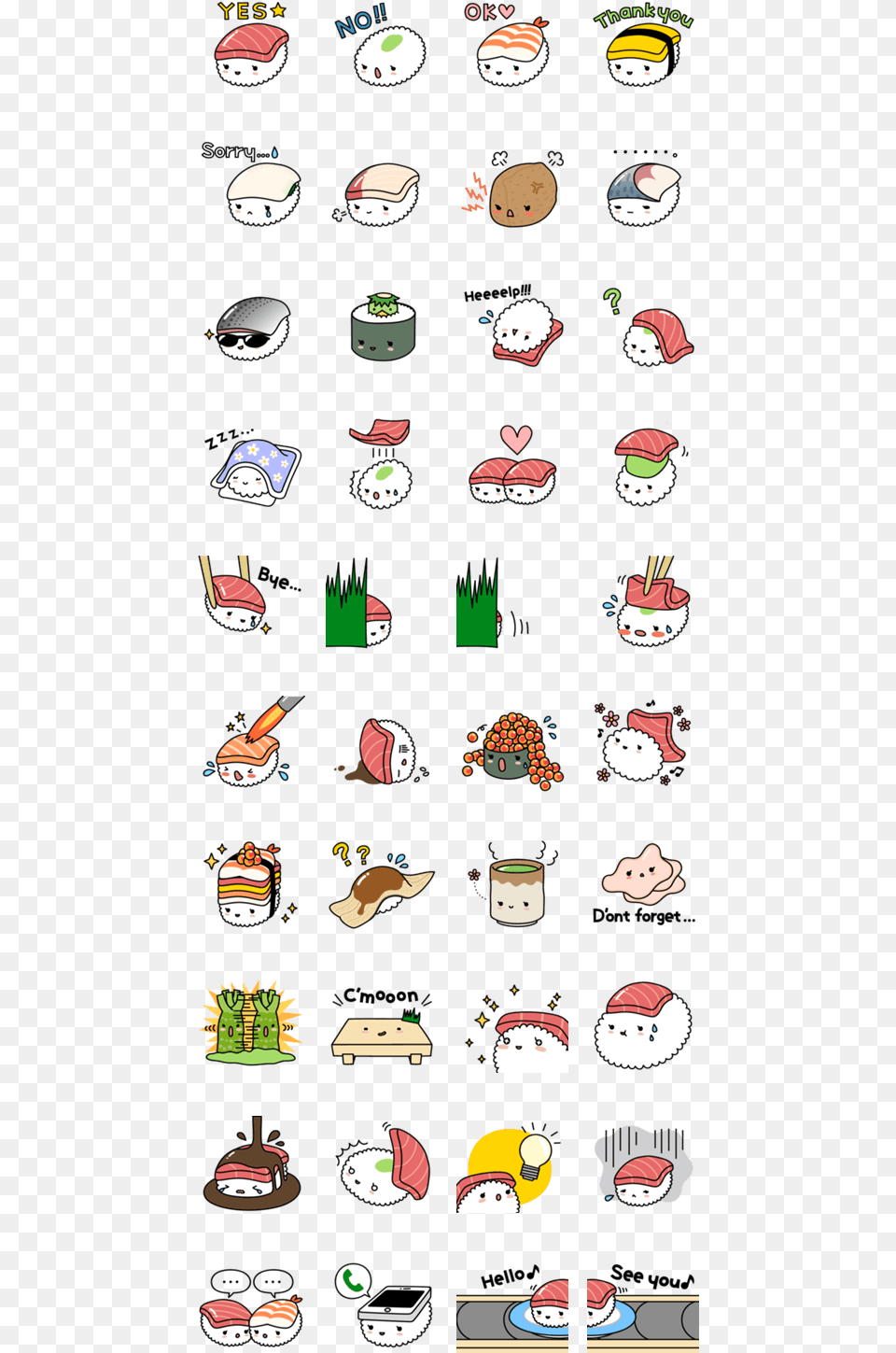 Sushiyuki Sticker Line, Dish, Food, Meal, Lunch Png Image