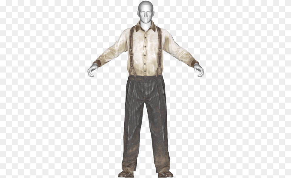 Suspenders And Slacks Standing, Accessories, Person, Man, Male Free Png Download