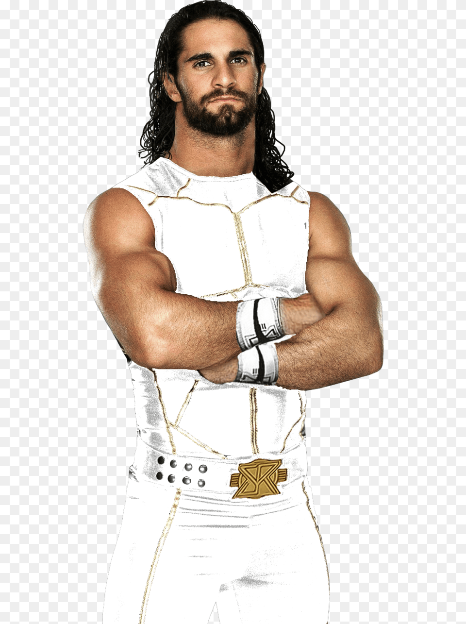 Suspenders Wwe Seth Rollins White Attire, Accessories, Adult, Buckle, Male Free Transparent Png