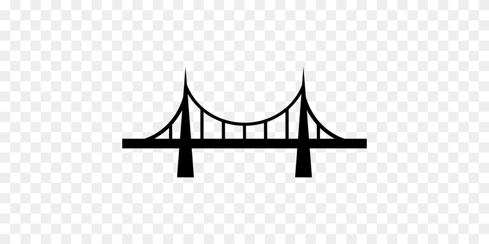 Suspension Bridge, Gray Free Transparent Png