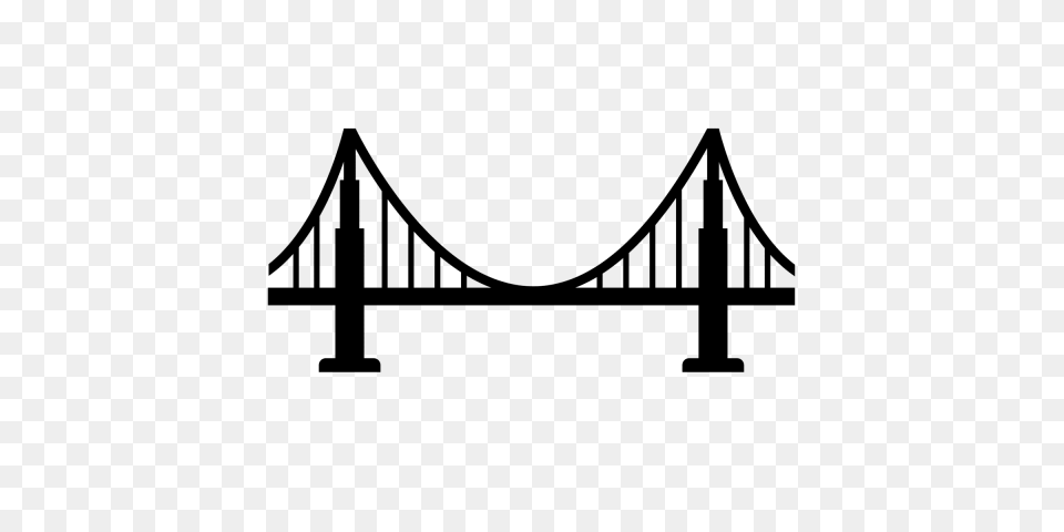 Suspension Bridge, Gray Free Png