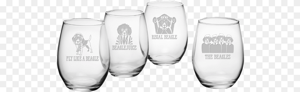Susquehanna Glass39s Beagle Themed Stemless Wine Glass Susquehanna Glass Beagle Assortment Rocks Glass Set, Cup, Jar, Goblet, Alcohol Free Transparent Png
