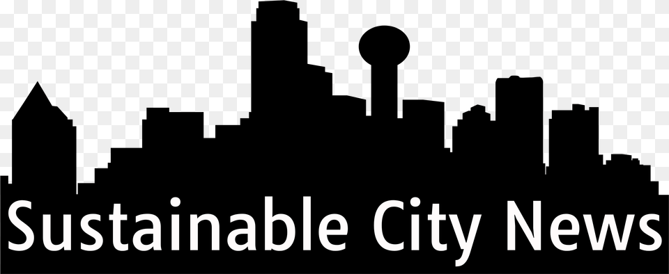 Sustainable City News Silhouette, Text Png