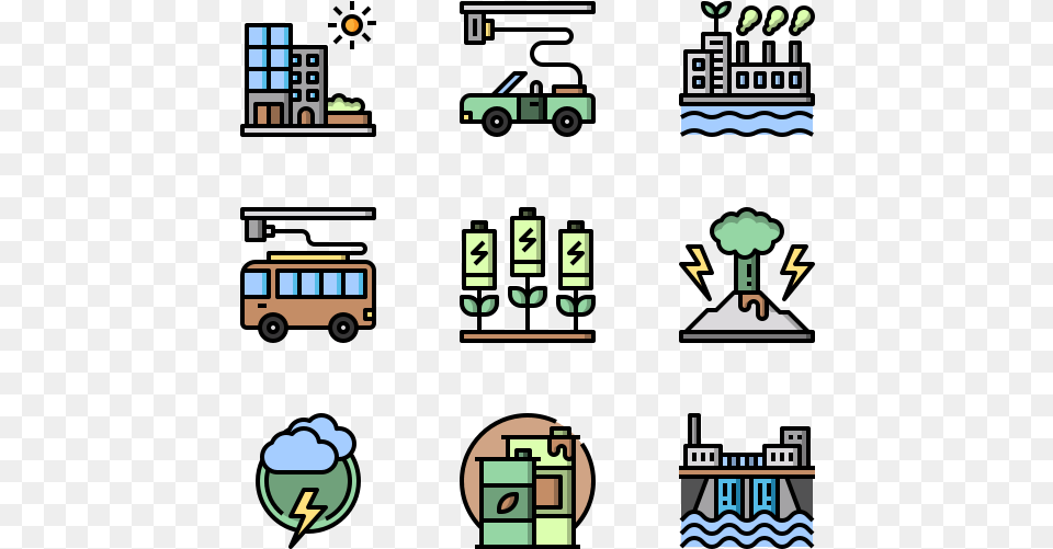 Sustainable Energy Icon, Machine, Wheel, Bus, Transportation Free Png