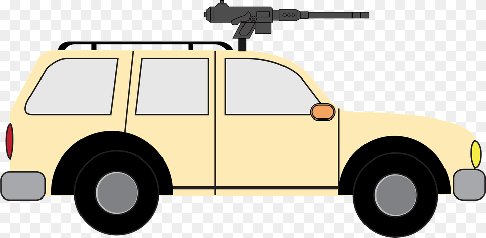 Suv With Mounted Gun Clipart, Moving Van, Transportation, Van, Vehicle Png Image