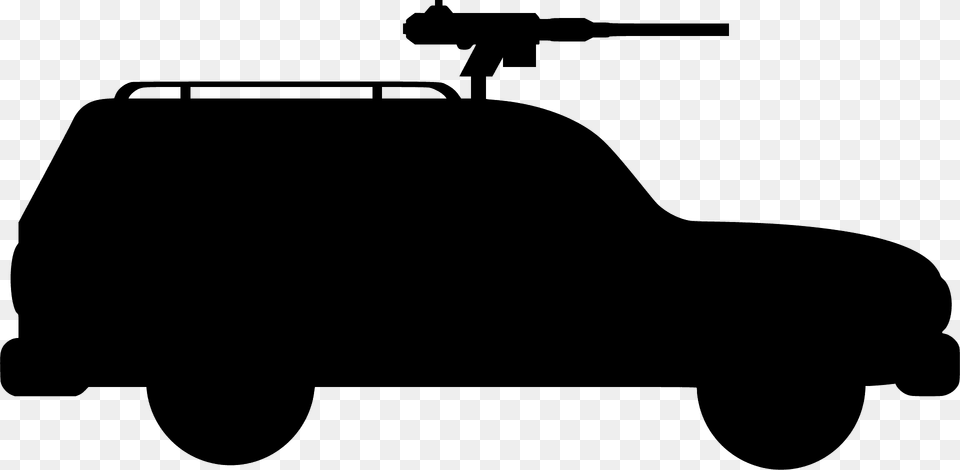 Suv With Mounted Gun Silhouette, Furniture, Car, Transportation, Vehicle Free Png