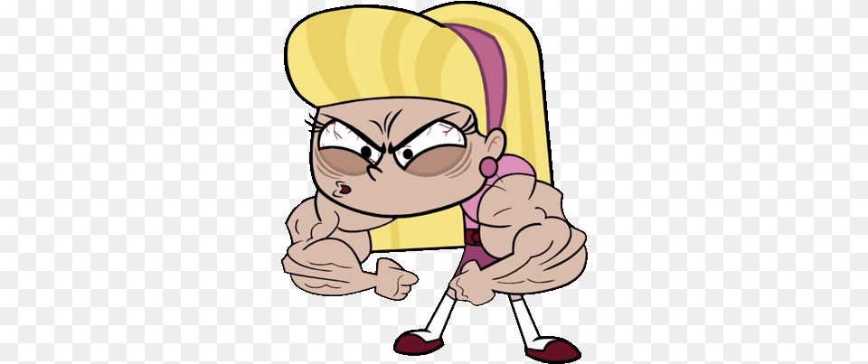 Suzi With Muscle Arms Cartoon, Baby, Person, Face, Head Png Image